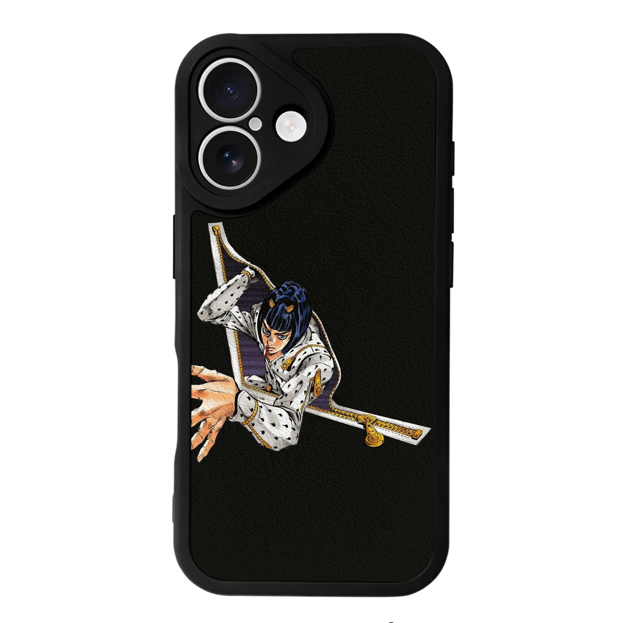 （画像用） ジョジョの奇妙な冒険 ブローノ?ブチャラティ JoJo's Bizarre Adventure Bruno Bucciarati 【iPhone 16シリーズ対応】シリコンスマホケース（レザー調） 材質：シリコン
